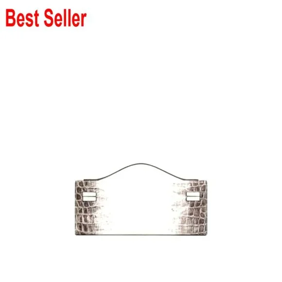Structured Top Handle Bag with Croc-Embossed Vegan Leather